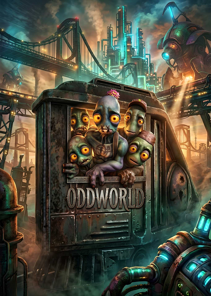 Oddworld Abe's Oddysee Industrial Poster