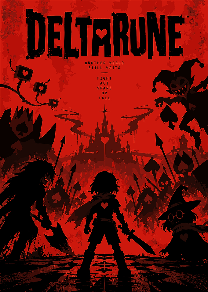 Deltarune Red Silhouette Poster