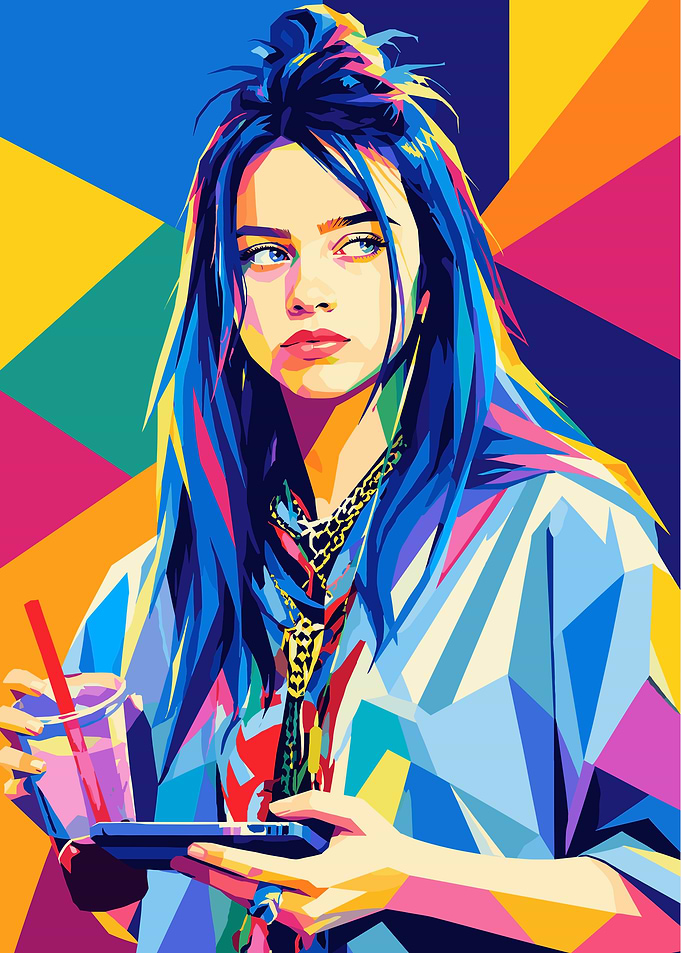 Billie Eilish Pop Art Portrait