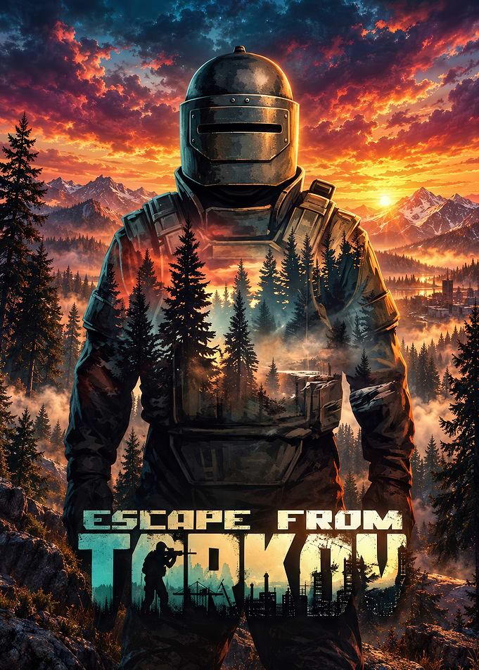 Escape from Tarkov Soldier Sunset Poster