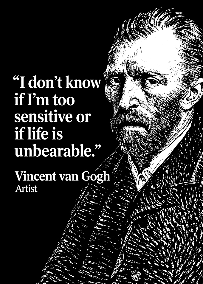 Vincent van Gogh Inspirational Quote Poster