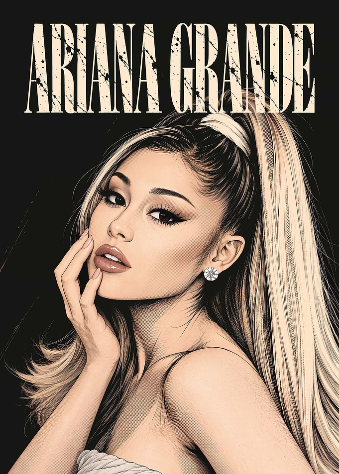 Ariana Grande Pop Art Portrait