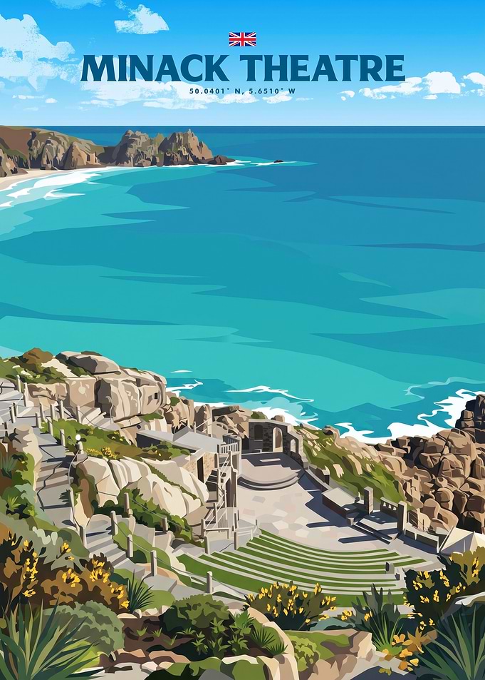 Minack Theatre Travel Poster