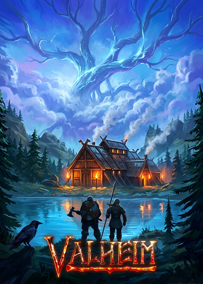 Valheim Viking Game Poster