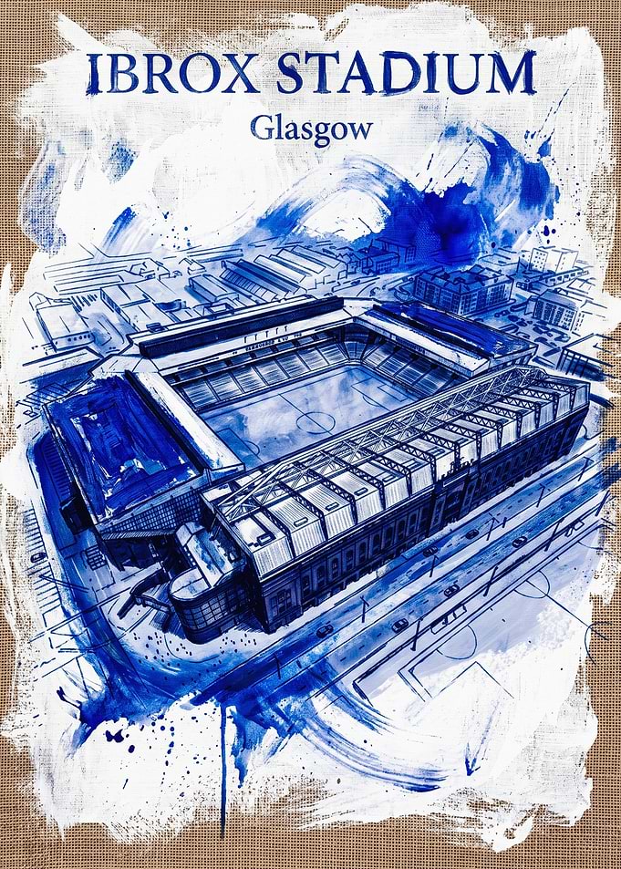 Ibrox Stadium Glasgow Artistic Print