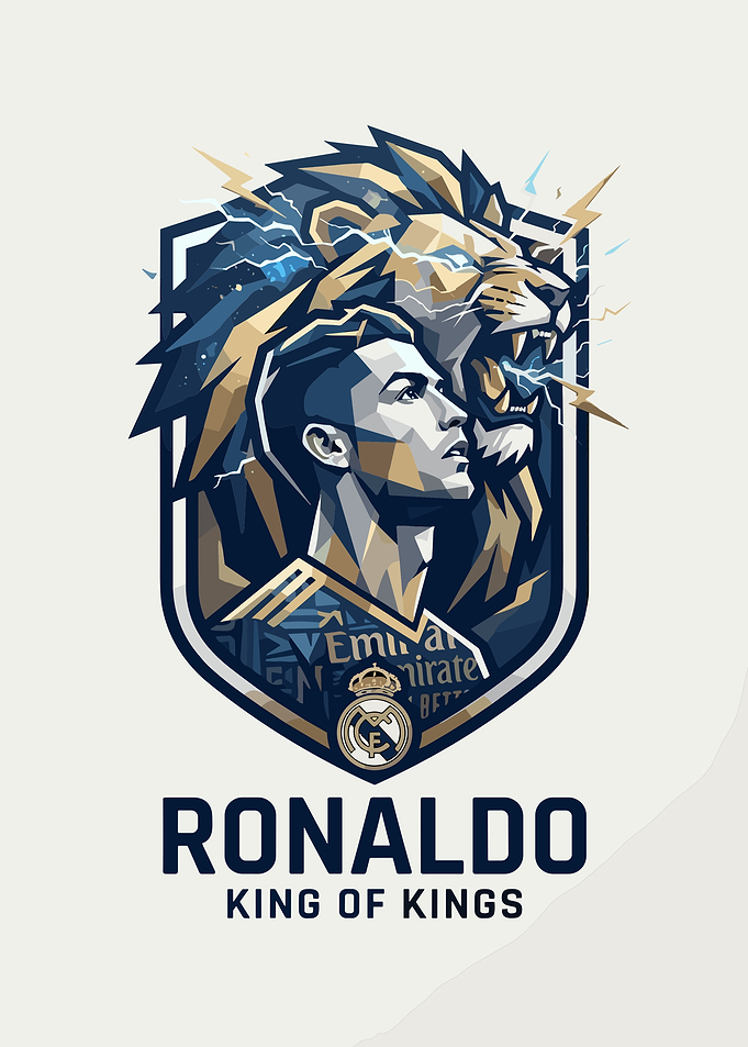 Cristiano Ronaldo Lion Crest Poster