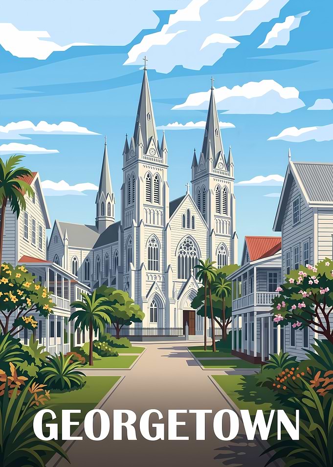 Georgetown Cathedral Travel Poster