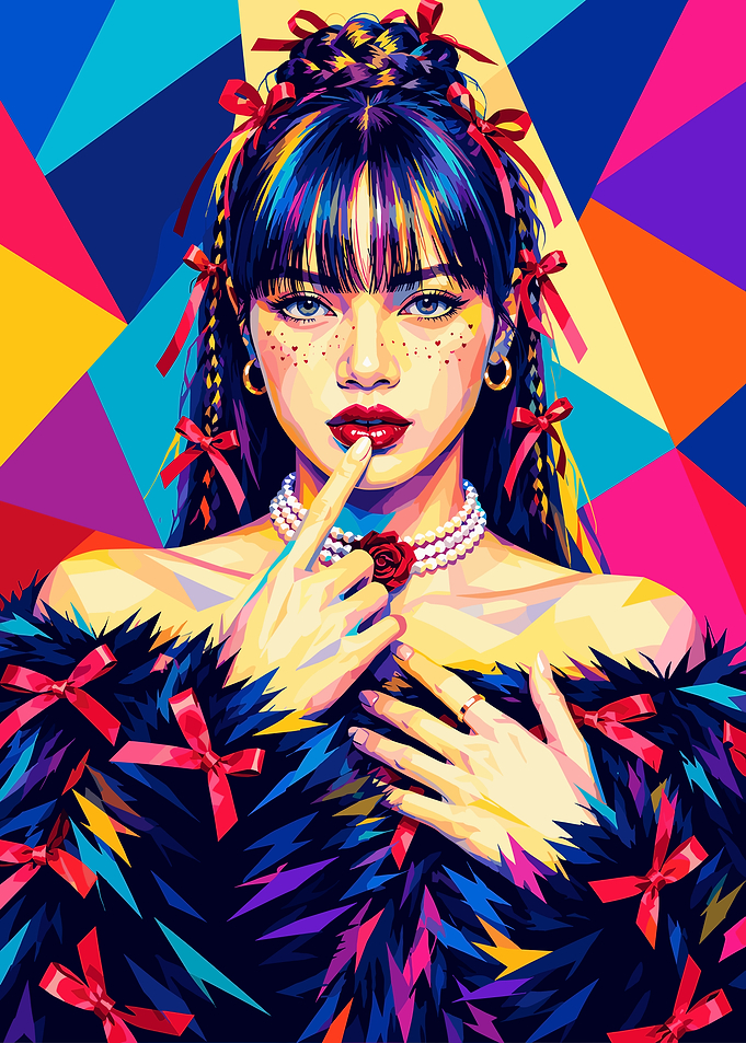 Lisa Blackpink Pop Art Portrait
