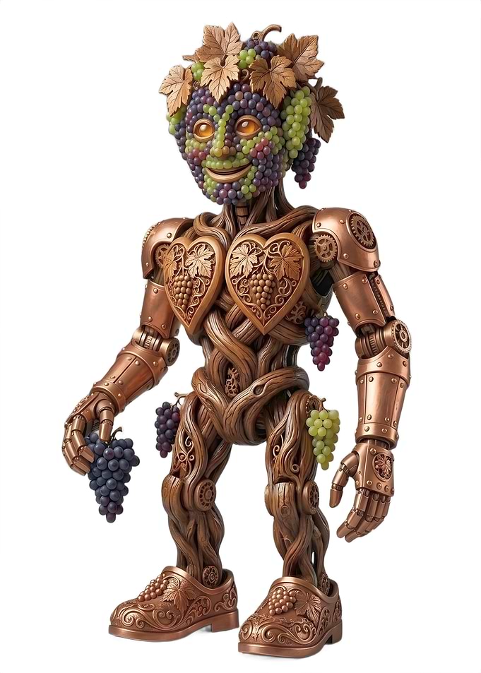 Steampunk Grape Vine Robot Figure