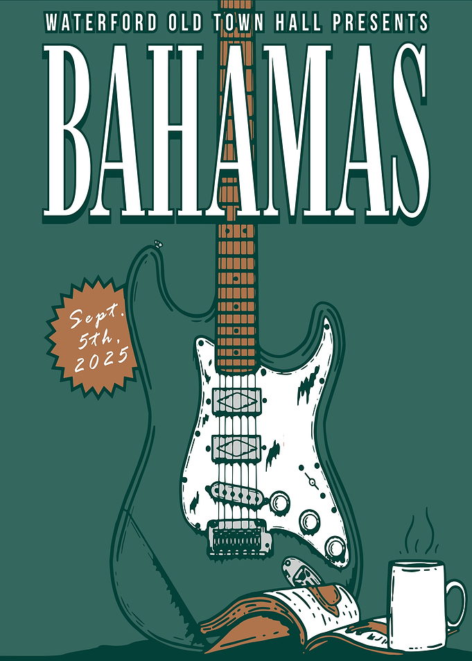 Bahamas Concert Poster at Waterford Hall