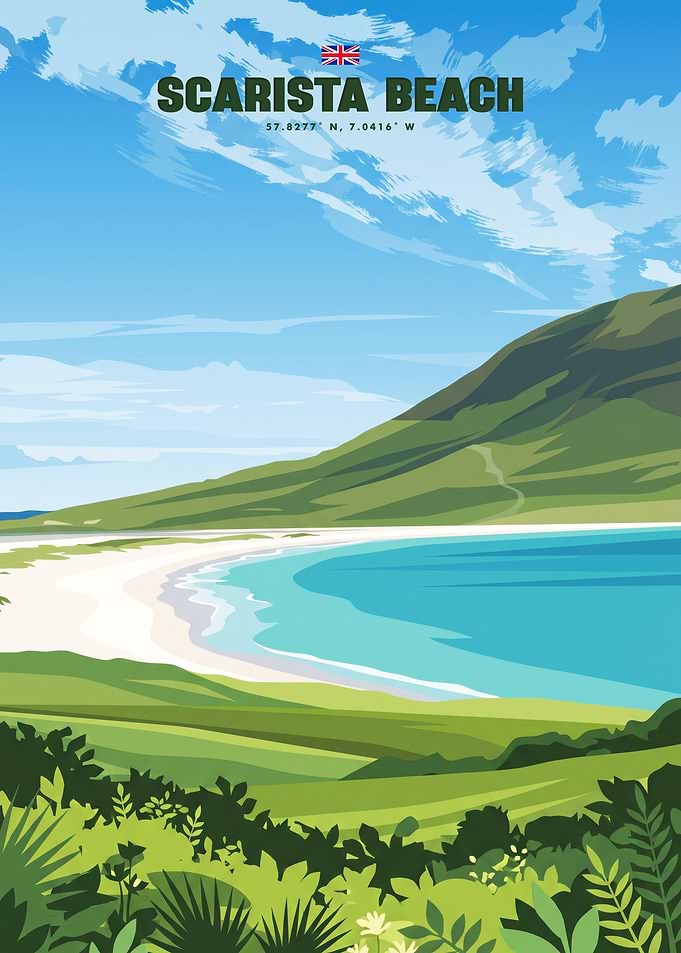 Scarista Beach Travel Poster