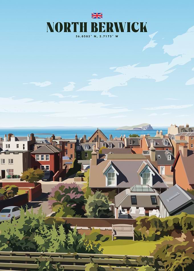 North Berwick Scotland Travel Poster
