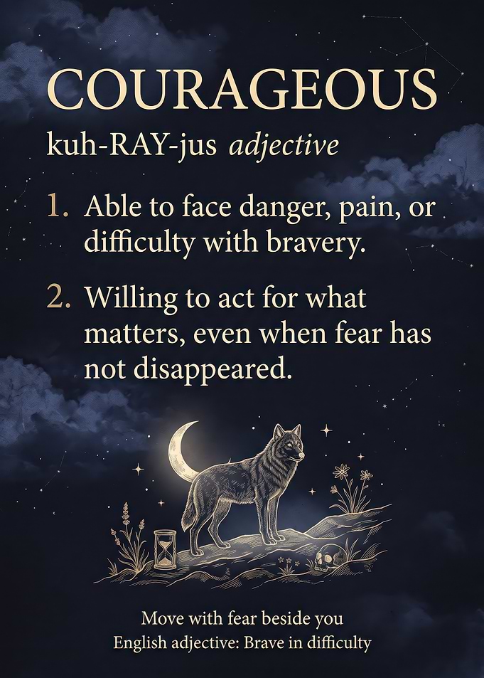 Courageous Definition Inspirational Poster