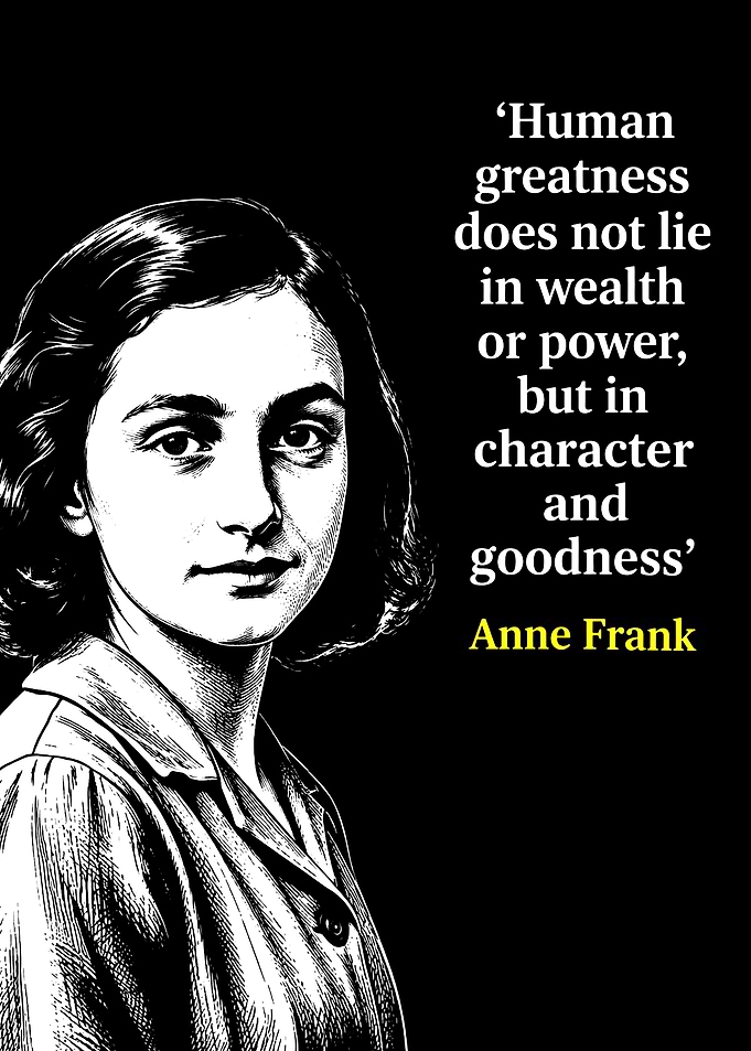 Anne Frank Inspirational Quote Poster