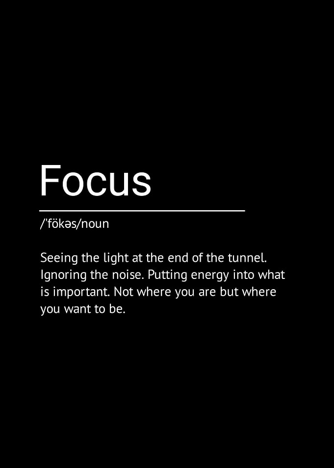 Focus Definition Inspirational Wall Art
