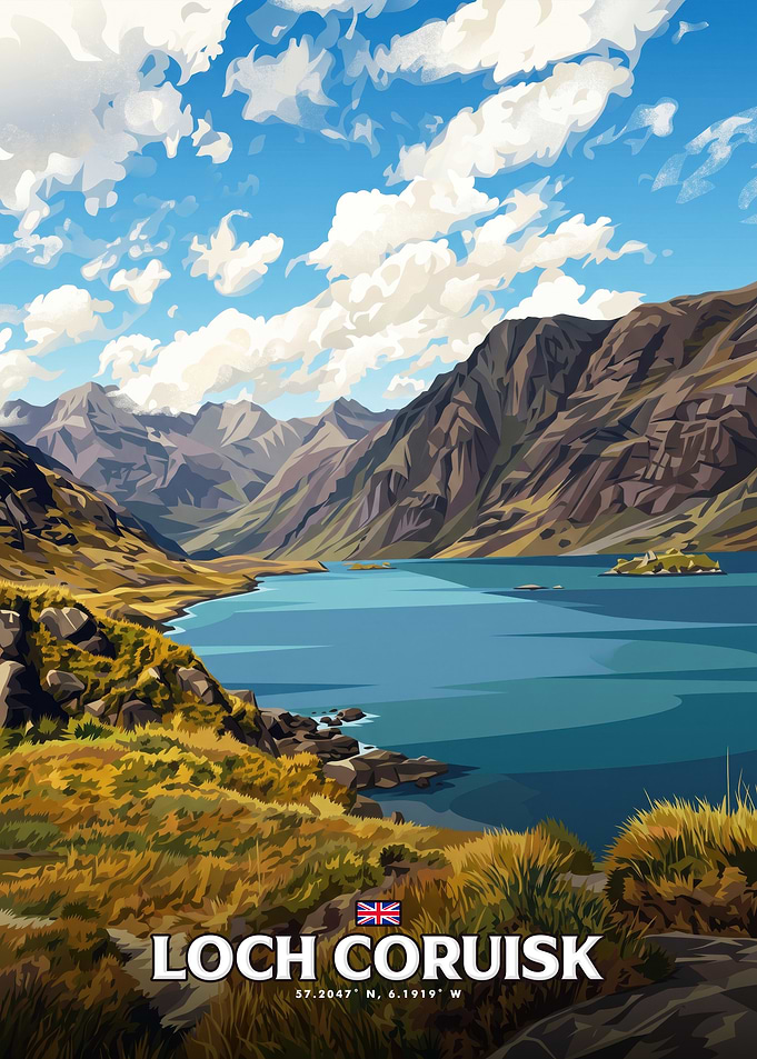 Loch Coruisk Scotland Travel Poster
