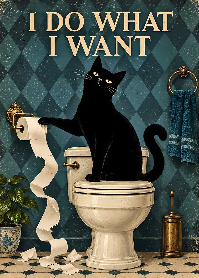 I Do What I Want Cat Poster