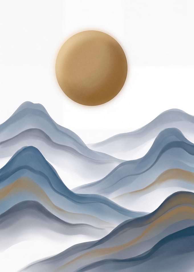 Minimalist Abstract Mountain Landscape