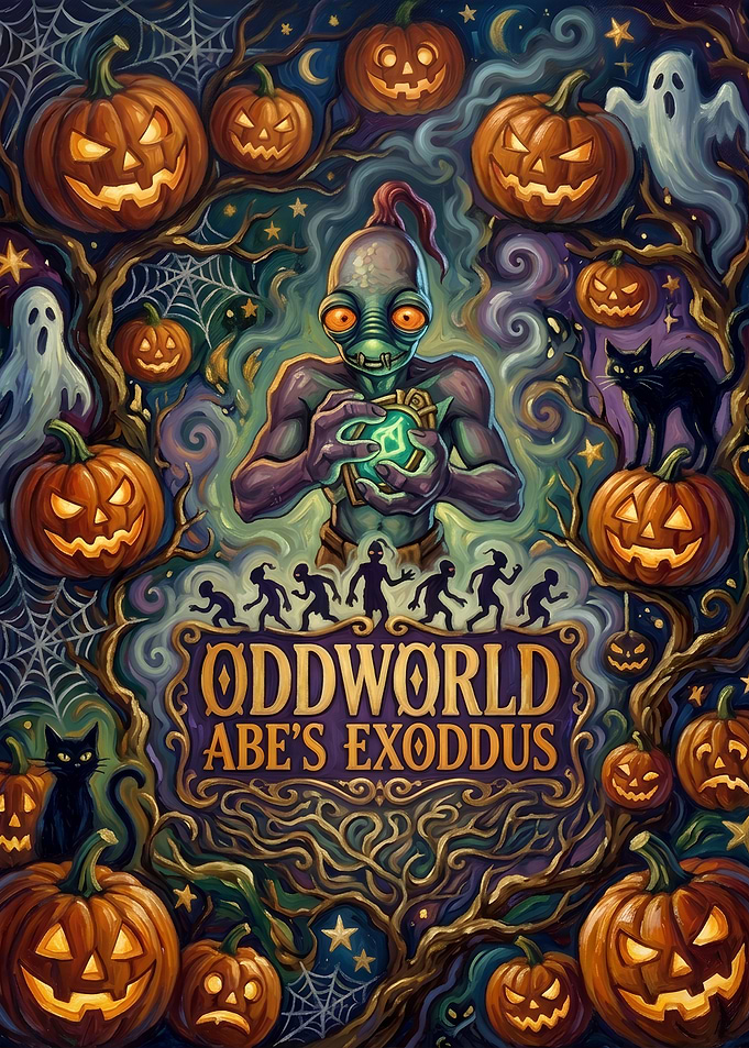 Oddworld Abe's Exoddus Halloween Poster