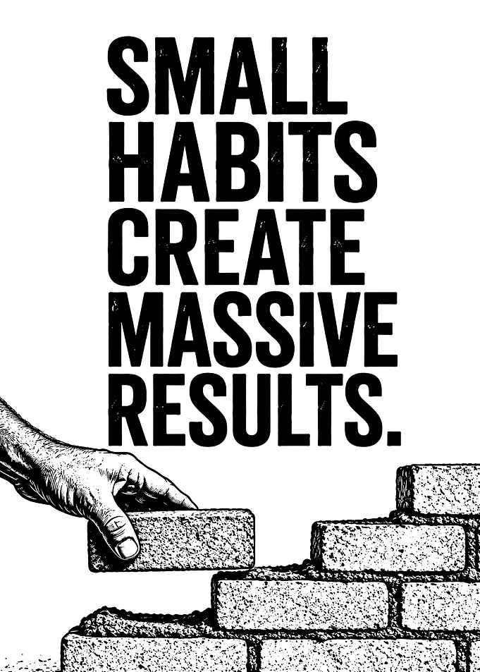 Small Habits Create Massive Results Poster