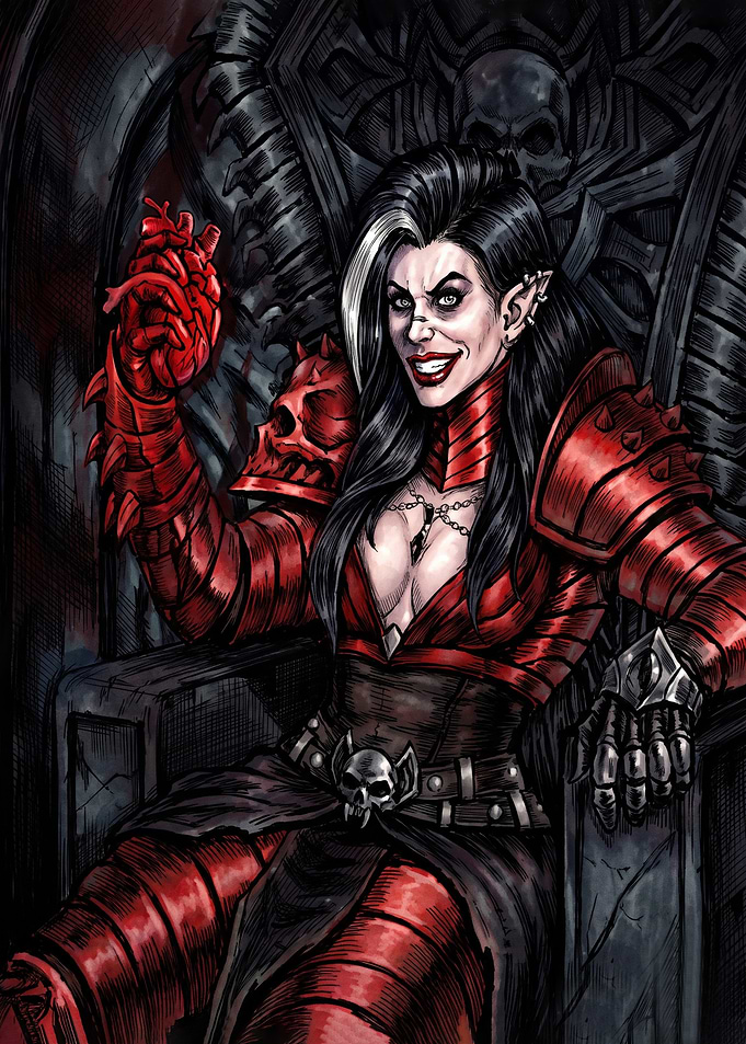 Vampire Queen on Throne