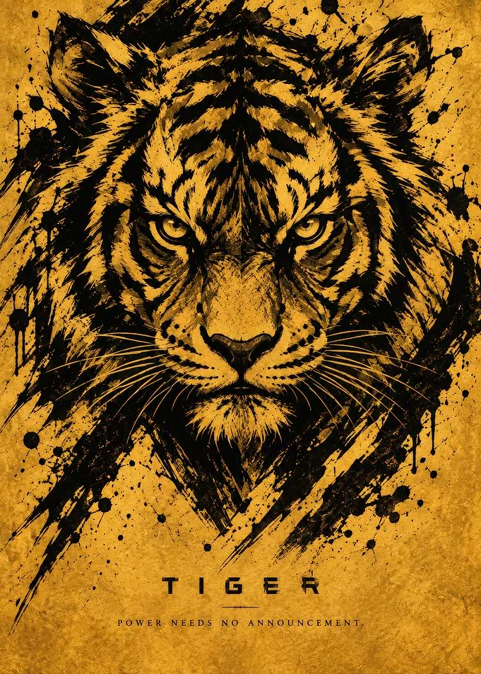 Tiger Power Needs No Announcement Poster