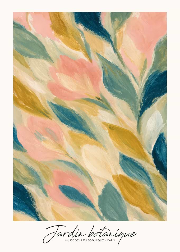 Jardin Botanique Floral Art Print
