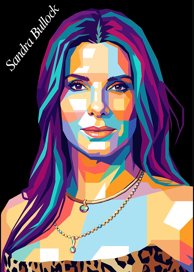 Sandra Bullock Pop Art Portrait
