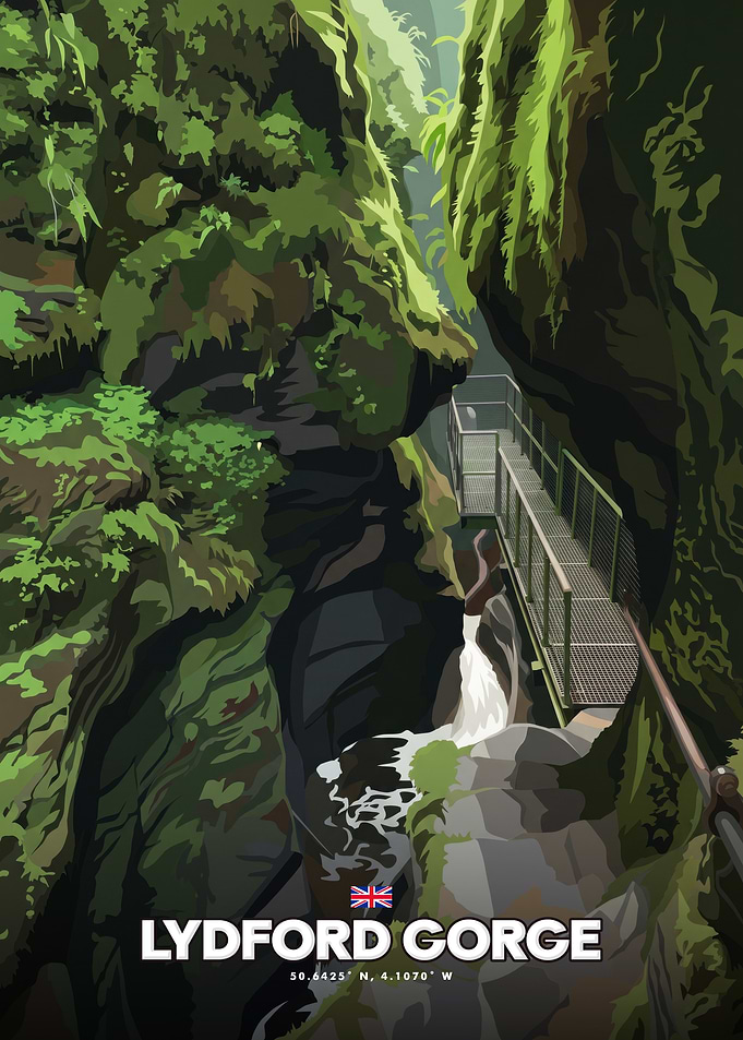 Lydford Gorge Travel Poster