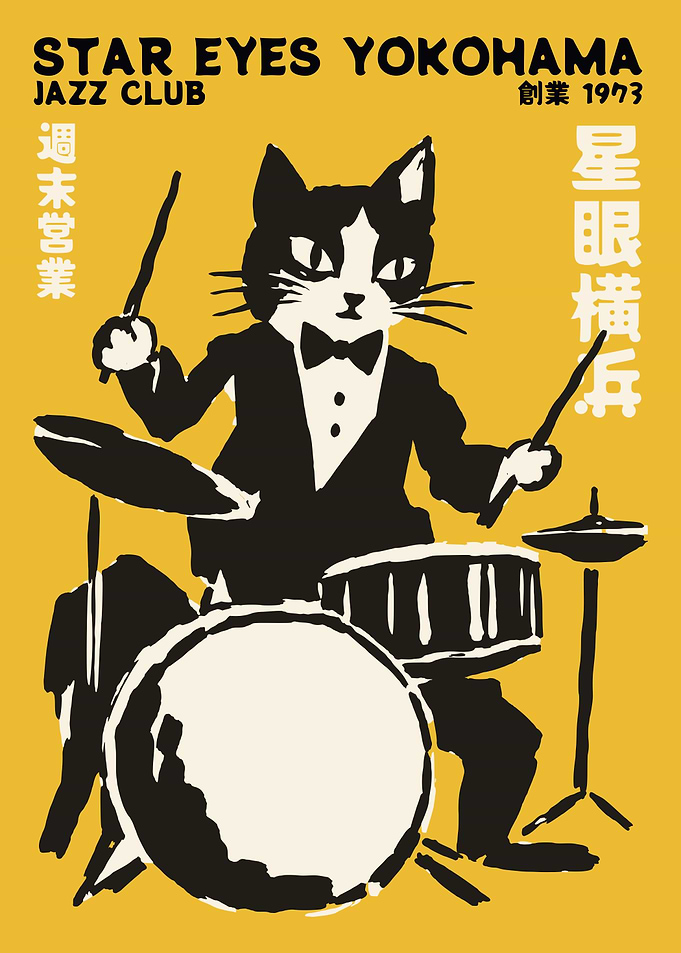 Star Eyes Yokohama Jazz Club Cat