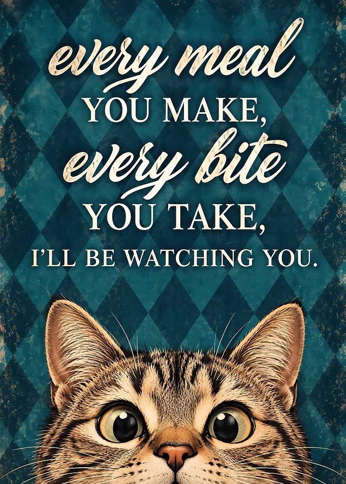 Funny Cat Watching You Poster