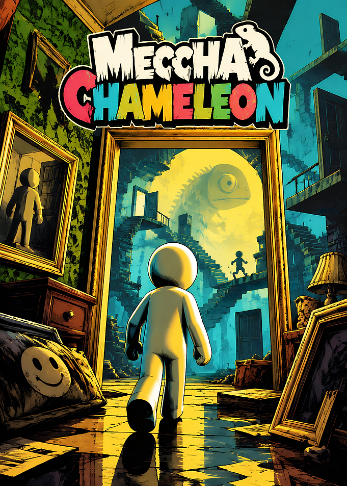 Meccha Chameleon Surreal Adventure Poster