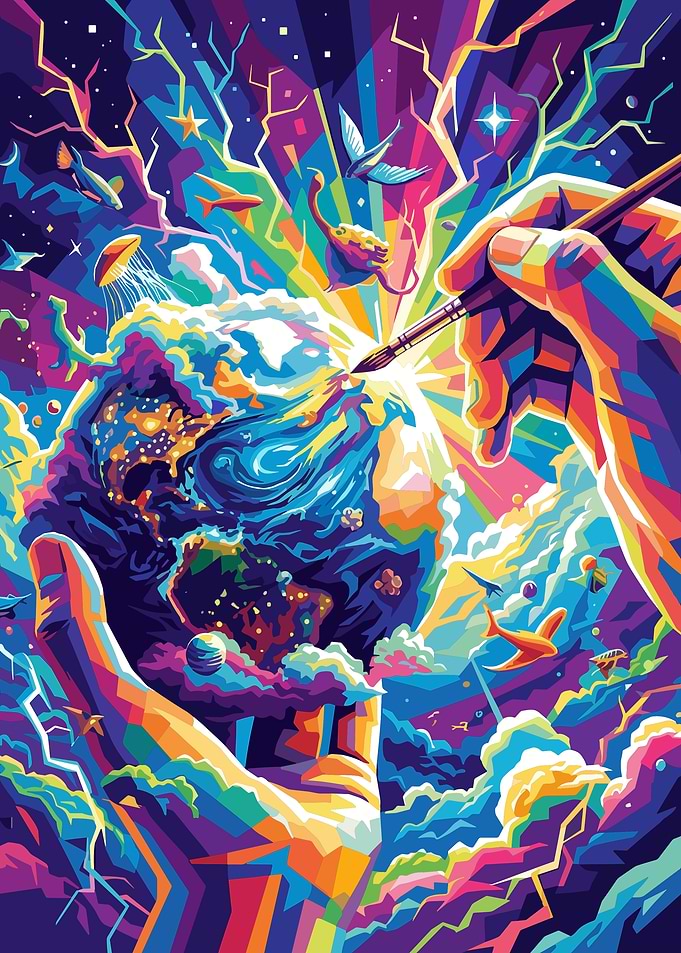 Colorful Abstract Creation of the World