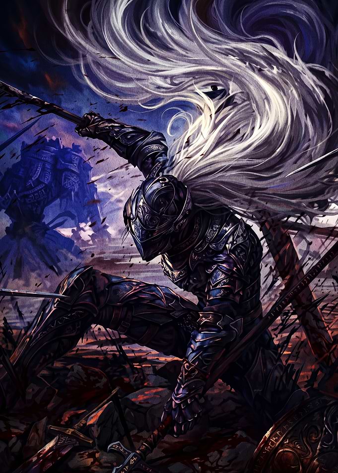 Silver Knight in Battle