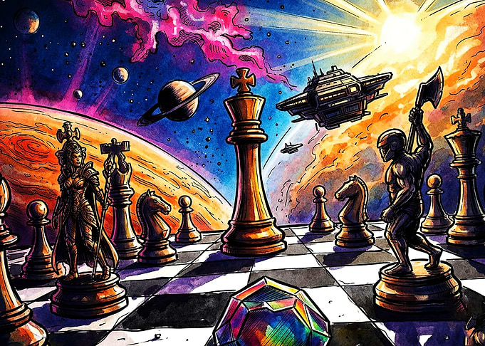 Cosmic Chess Sci-Fi Fantasy Art