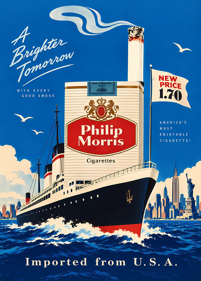 Vintage Philip Morris Cigarette Advertisement