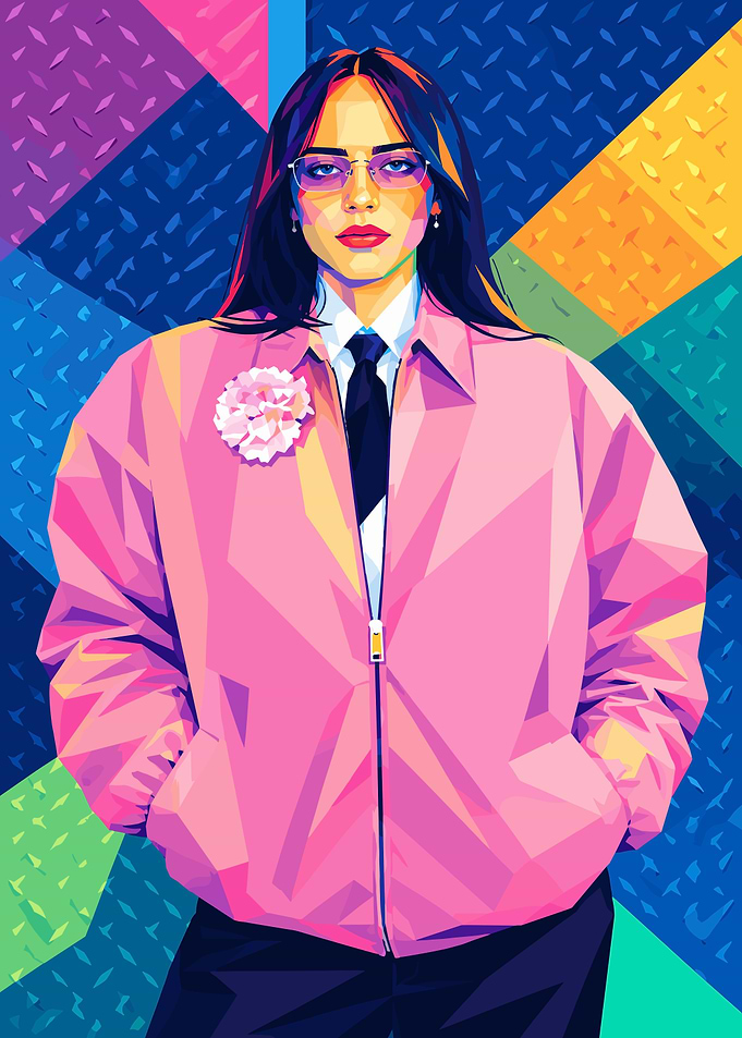 Billie Eilish Pop Art Portrait