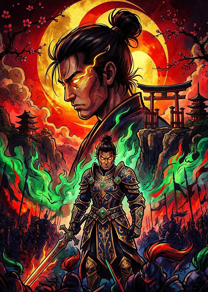 Samurai Warrior in Epic Battle