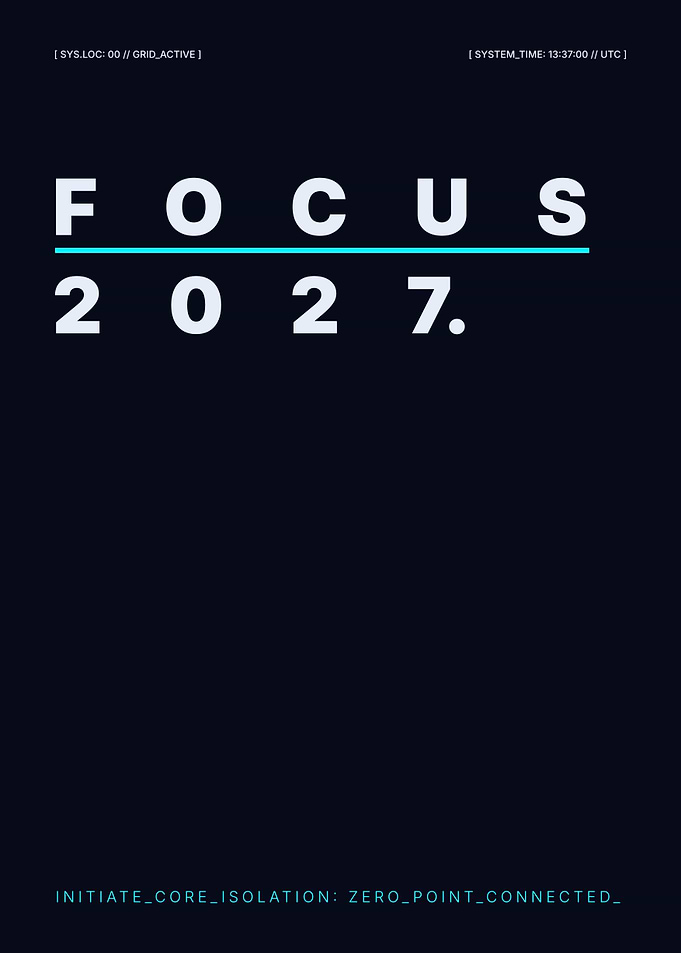 Conceptual cyber-minimalist Futuristic Digital Poster