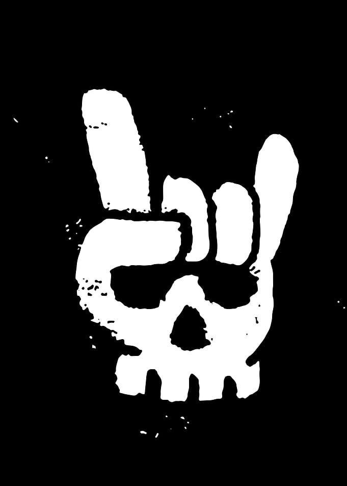Rock and Roll Skull Hand Sign