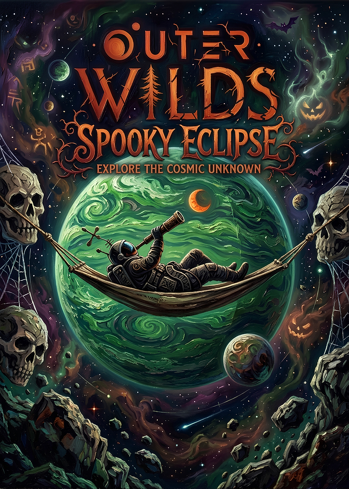 Outer Wilds Spooky Eclipse Poster