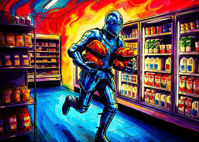 Knight Grocery Shopping Psychadelic