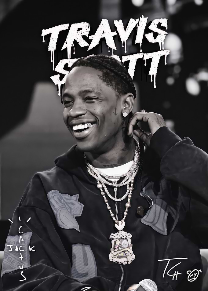 Travis Scott Portrait Poster