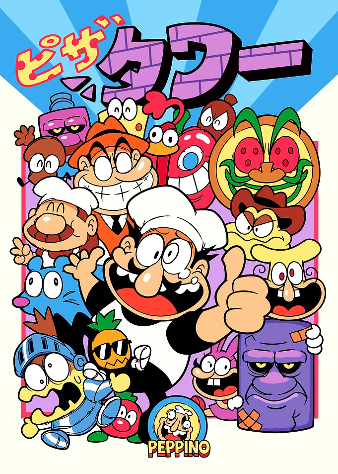 Pizza Tower Character Ensemble Poster