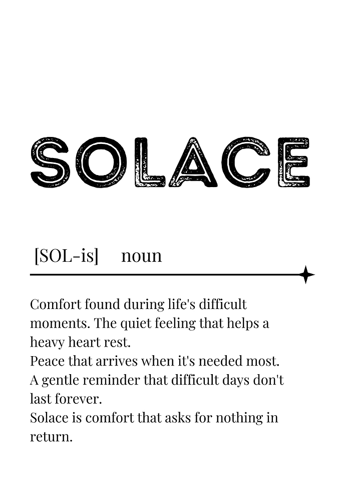 Definition of Solace Wall Art