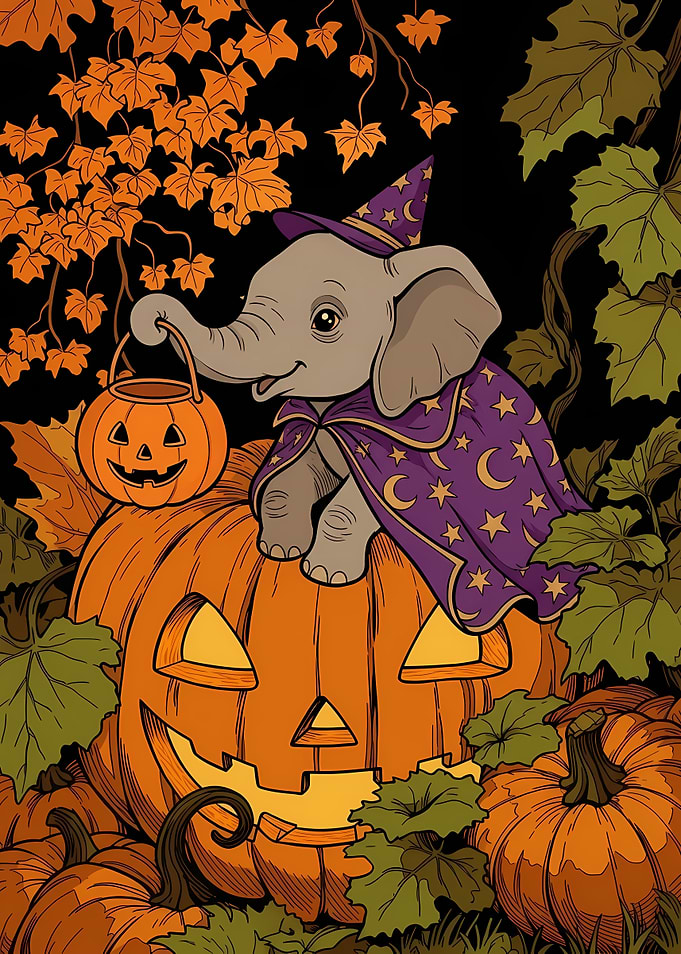 Cute Baby Elephant Halloween