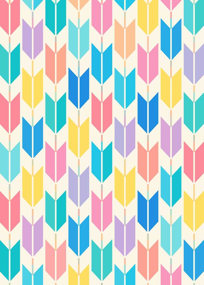 Yagasuri - Colorful Japanese Arrow Feather Pattern