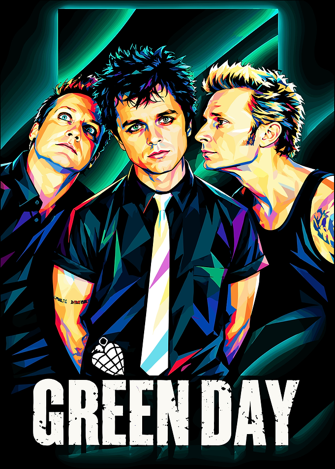 Green Day Pop Art Portrait