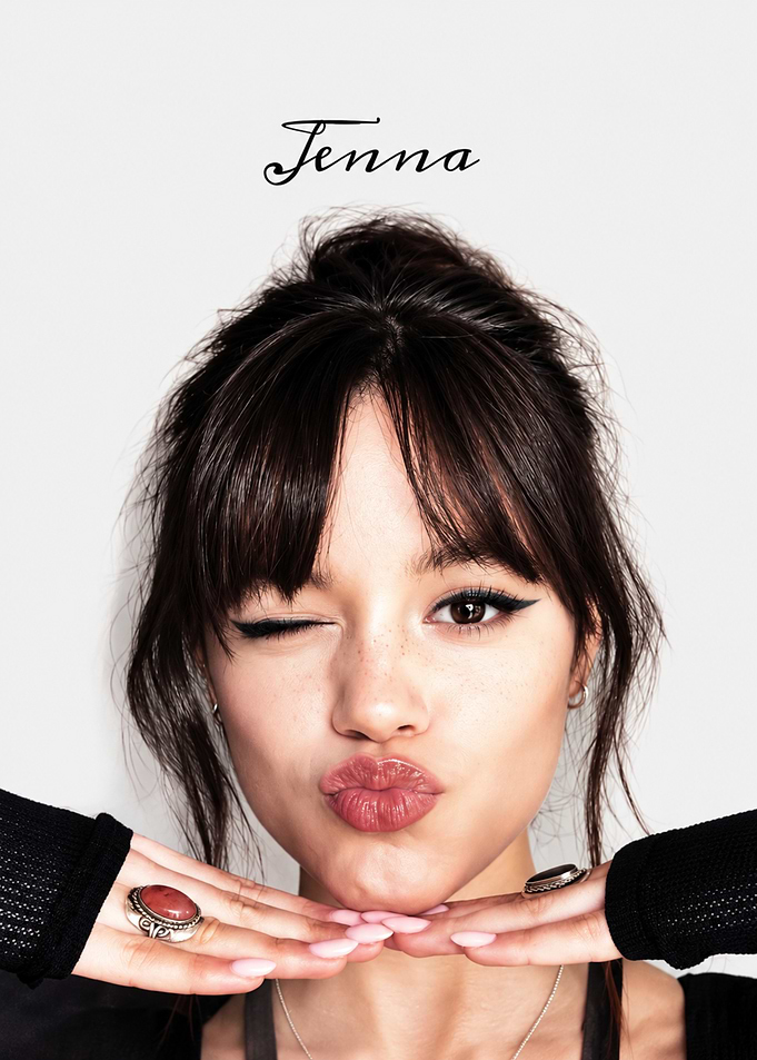 Jenna Ortega Portrait Winking