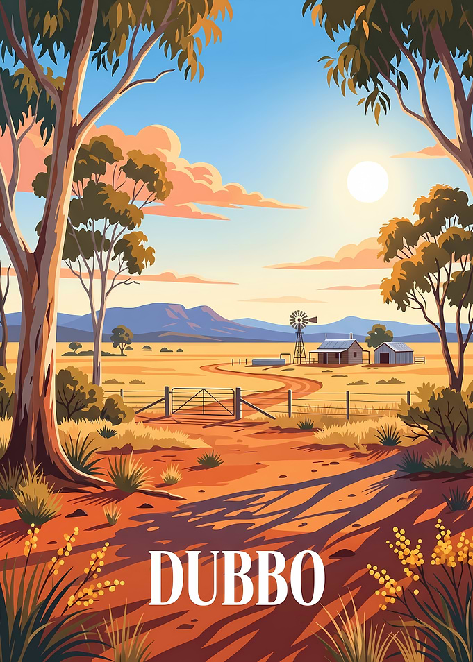 Vintage Travel Poster of Dubbo